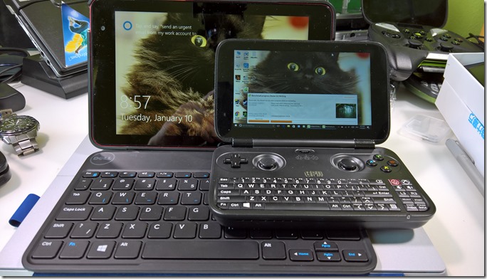 GPD Win & DELL Venue 8 Pro tablet with keyboard